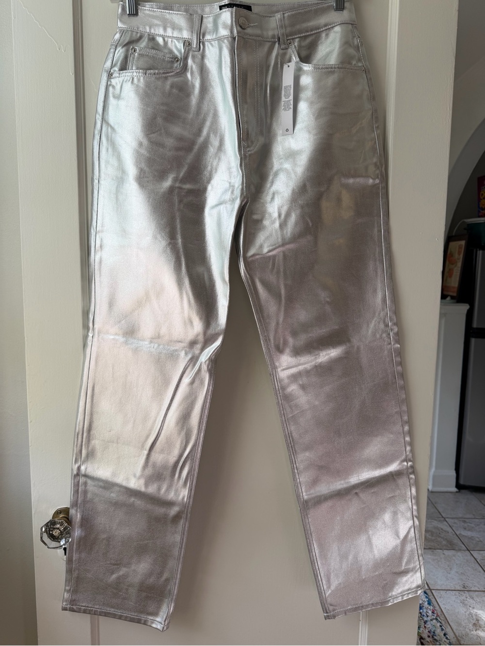 ASOS Silver Metallic Pants